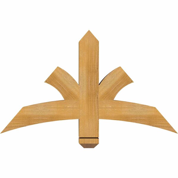 Ekena Millwork Davenport Rough Sawn Timber Gable Bracket, Western Red Cedar, 36"W x 21"H x 4"D x 4"F, 14/12 Pitch GBW036X21X0404DAV00RWR - main